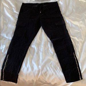 J Brand Black Cargo Skinny pants
